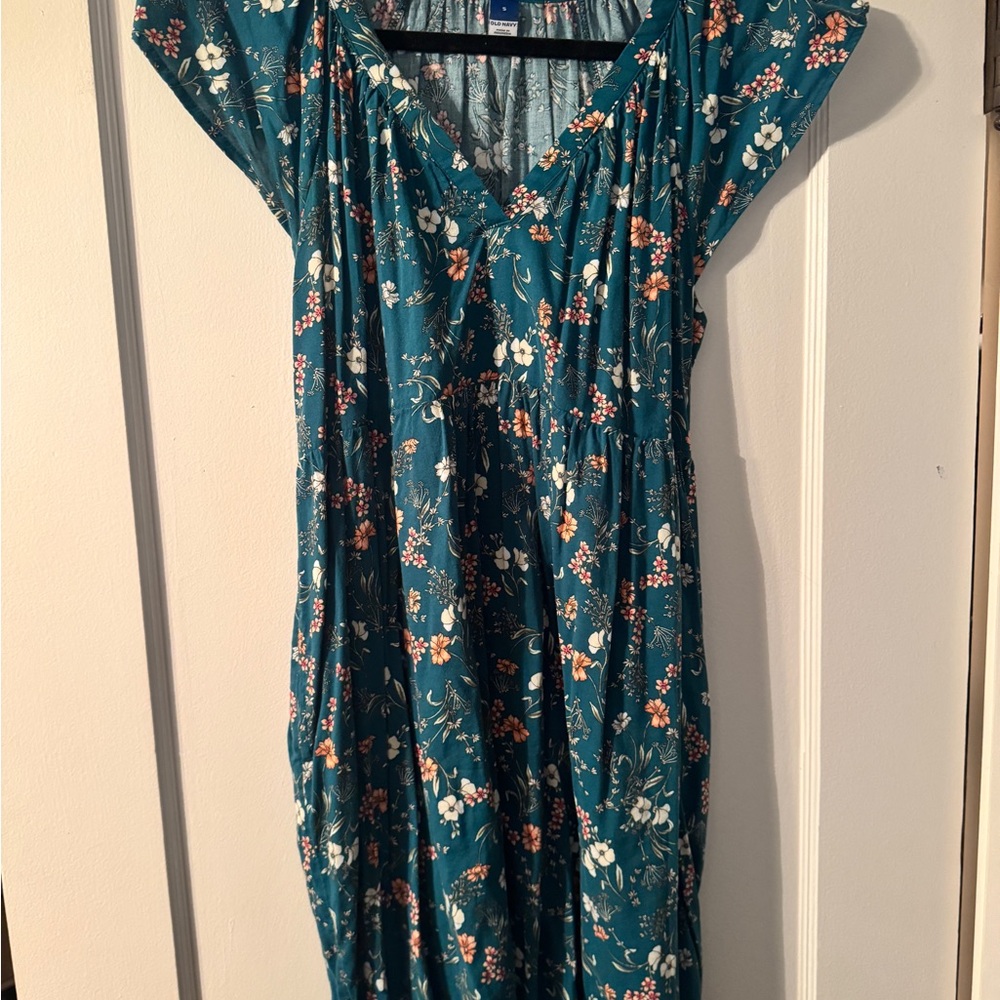 Old Navy Floral Teal Dress